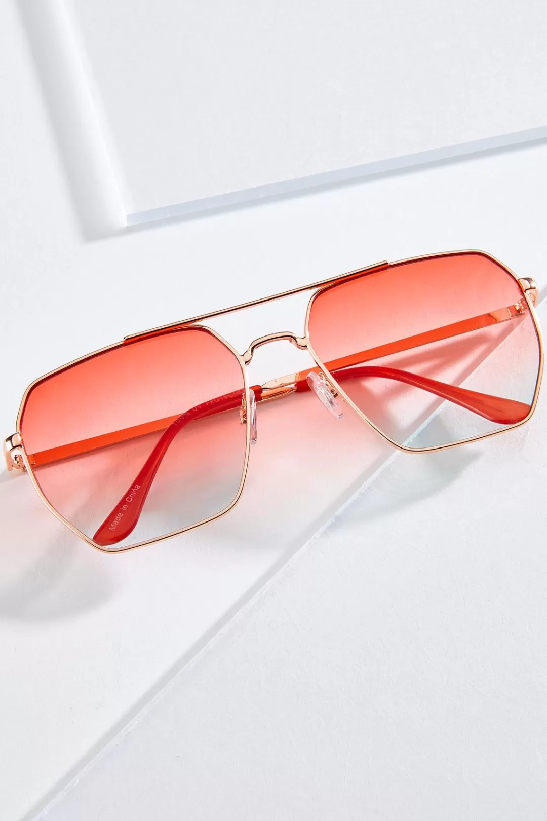Cato Sunglasses | Color Lens Geo Frame Sunglasses