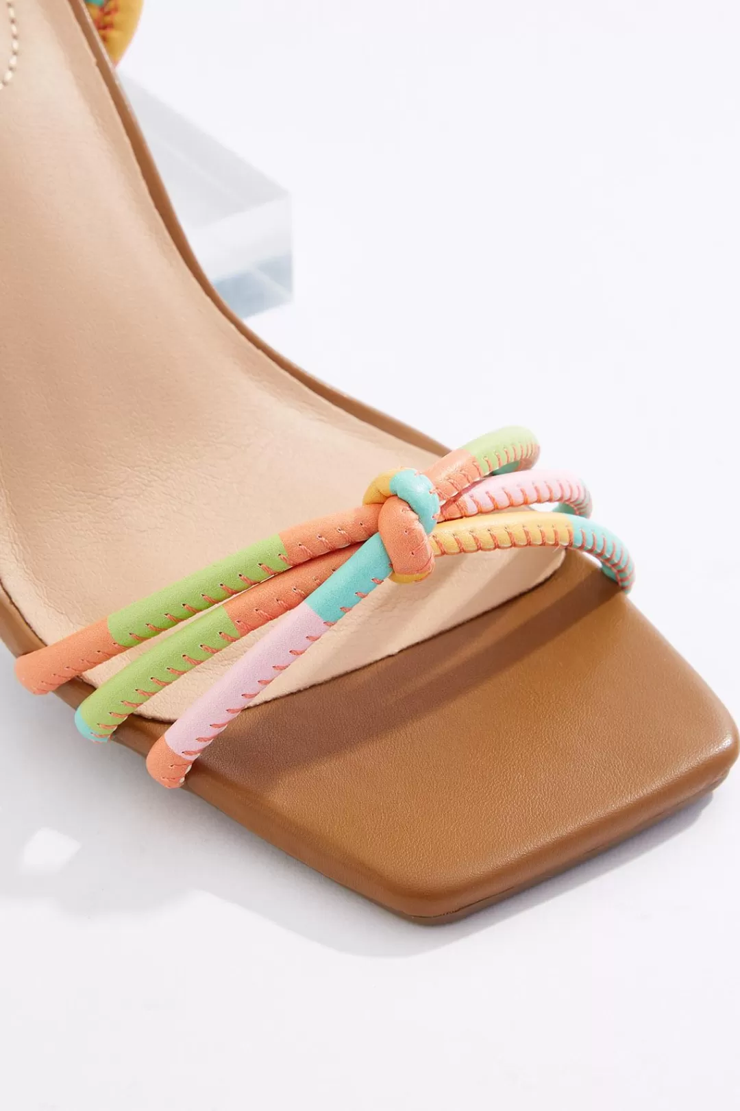 Cato Sandals | Heels | Colorblock Tube Strap Heeled Sandals
