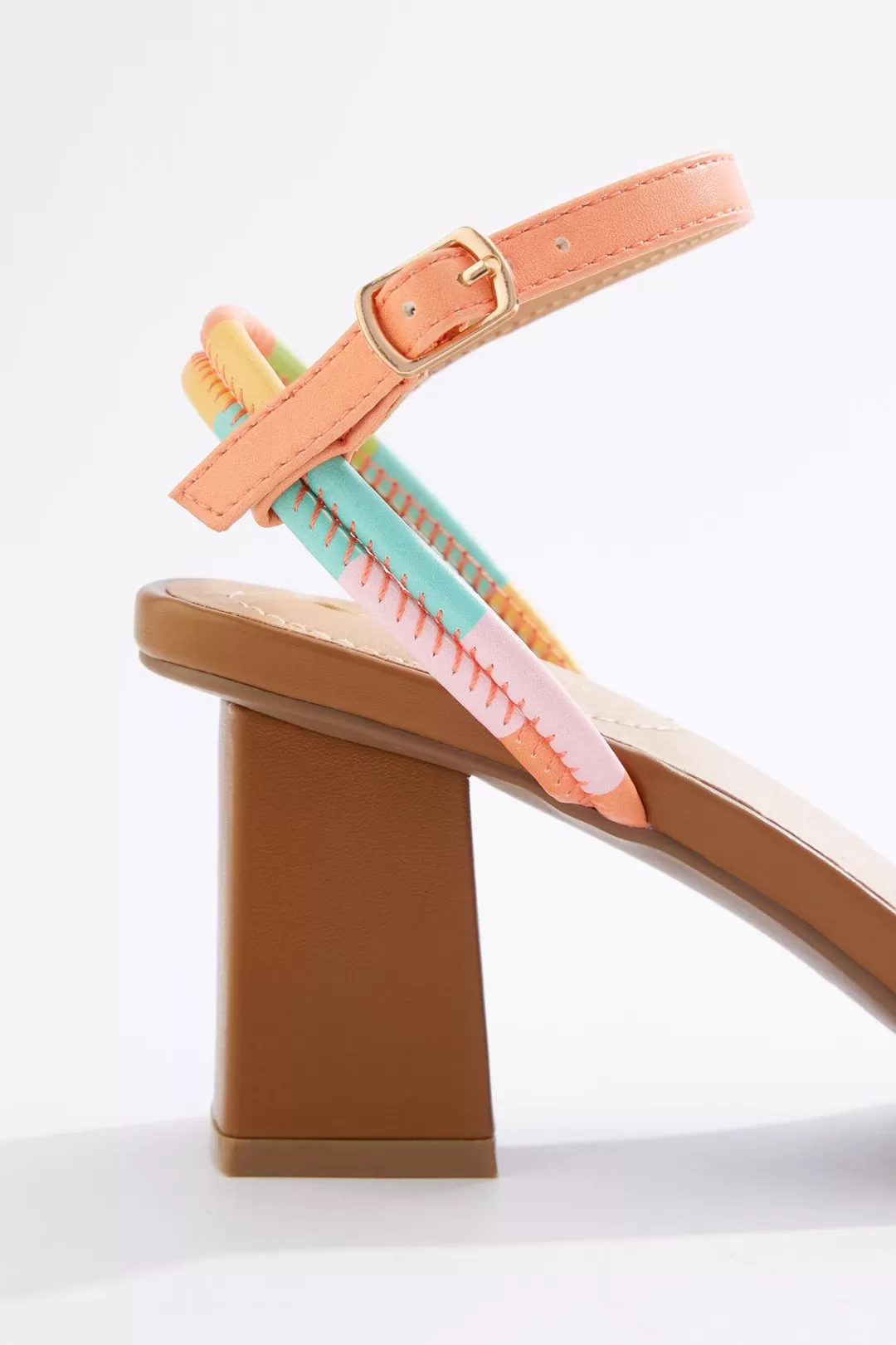 Cato Sandals | Heels | Colorblock Tube Strap Heeled Sandals