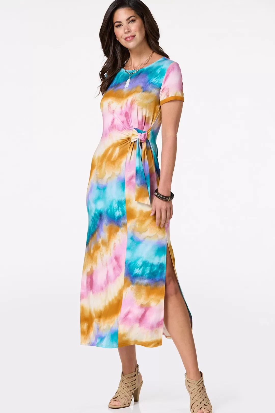 Cato Dresses | Colorful Dye T- Shirt Dress