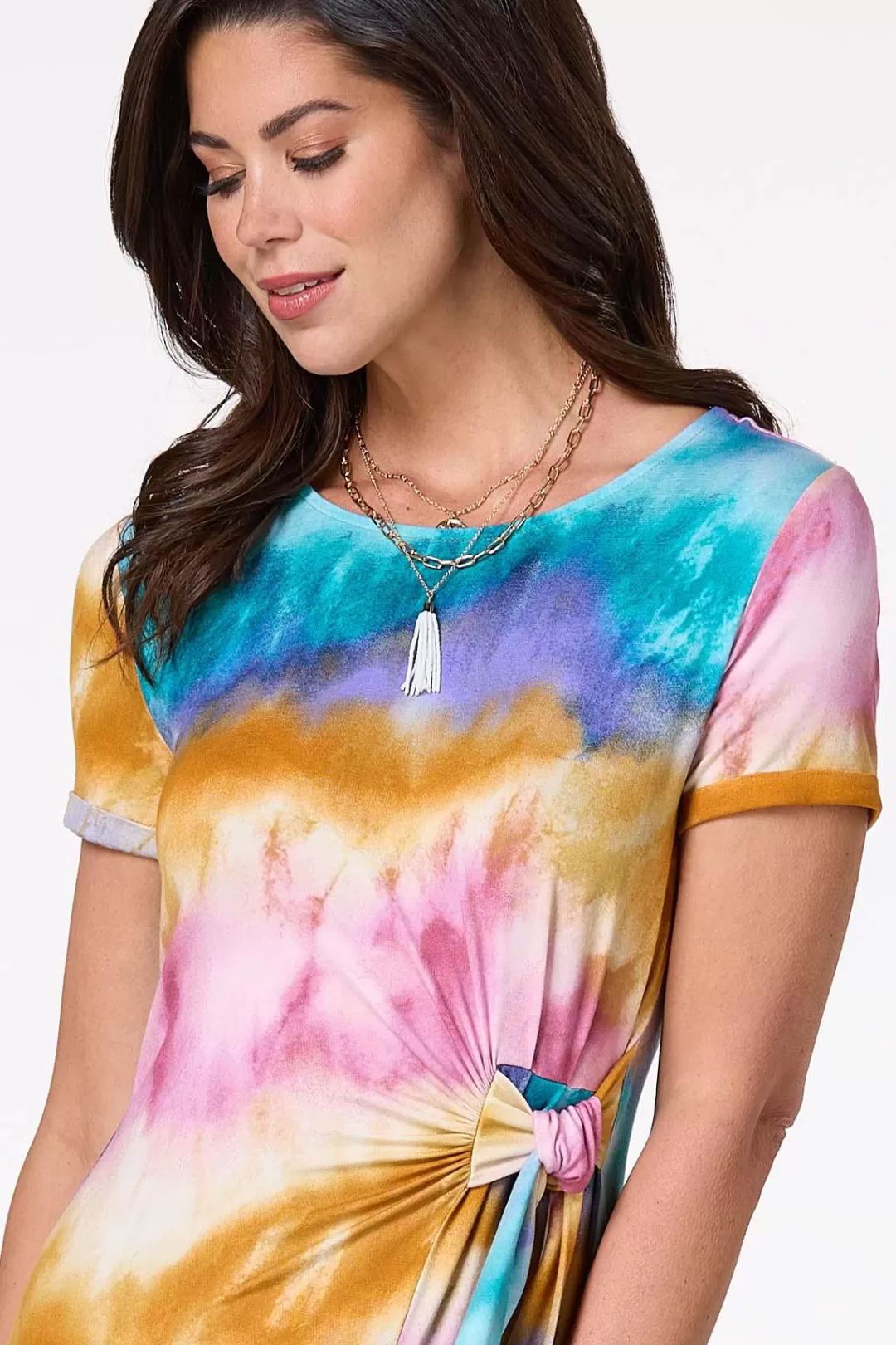 Cato Dresses | Colorful Dye T- Shirt Dress