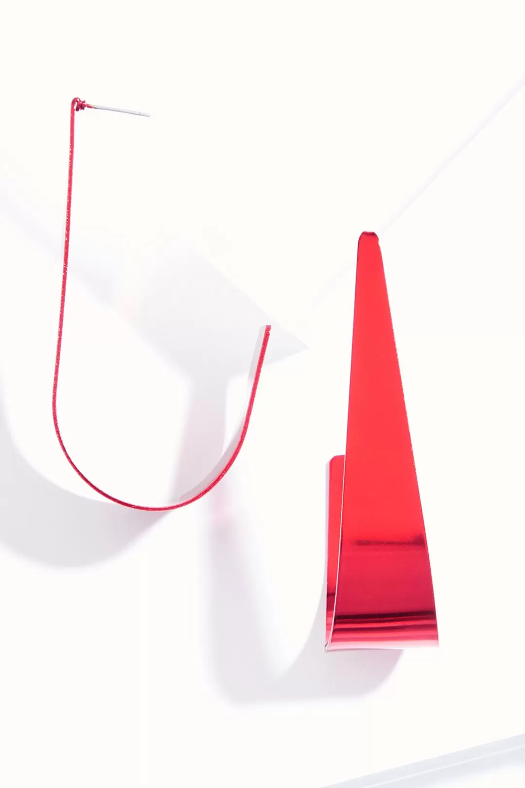 Cato Earrings | Flat Colored Metal Hoop Earrings