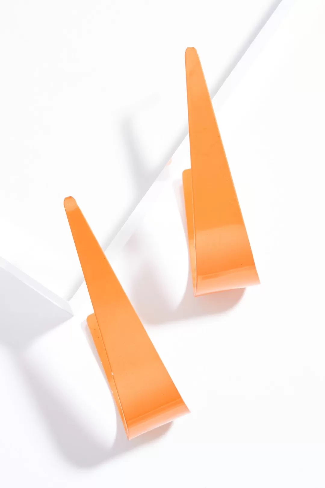 Cato Earrings | Flat Colored Metal Hoop Earrings