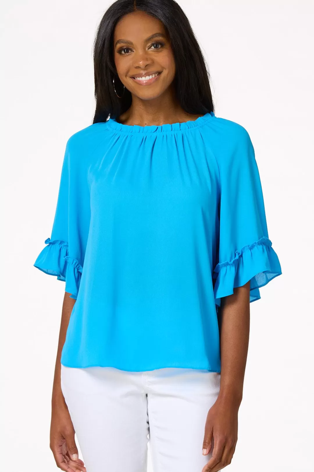 Cato Tops | Malibu Ruffled Top