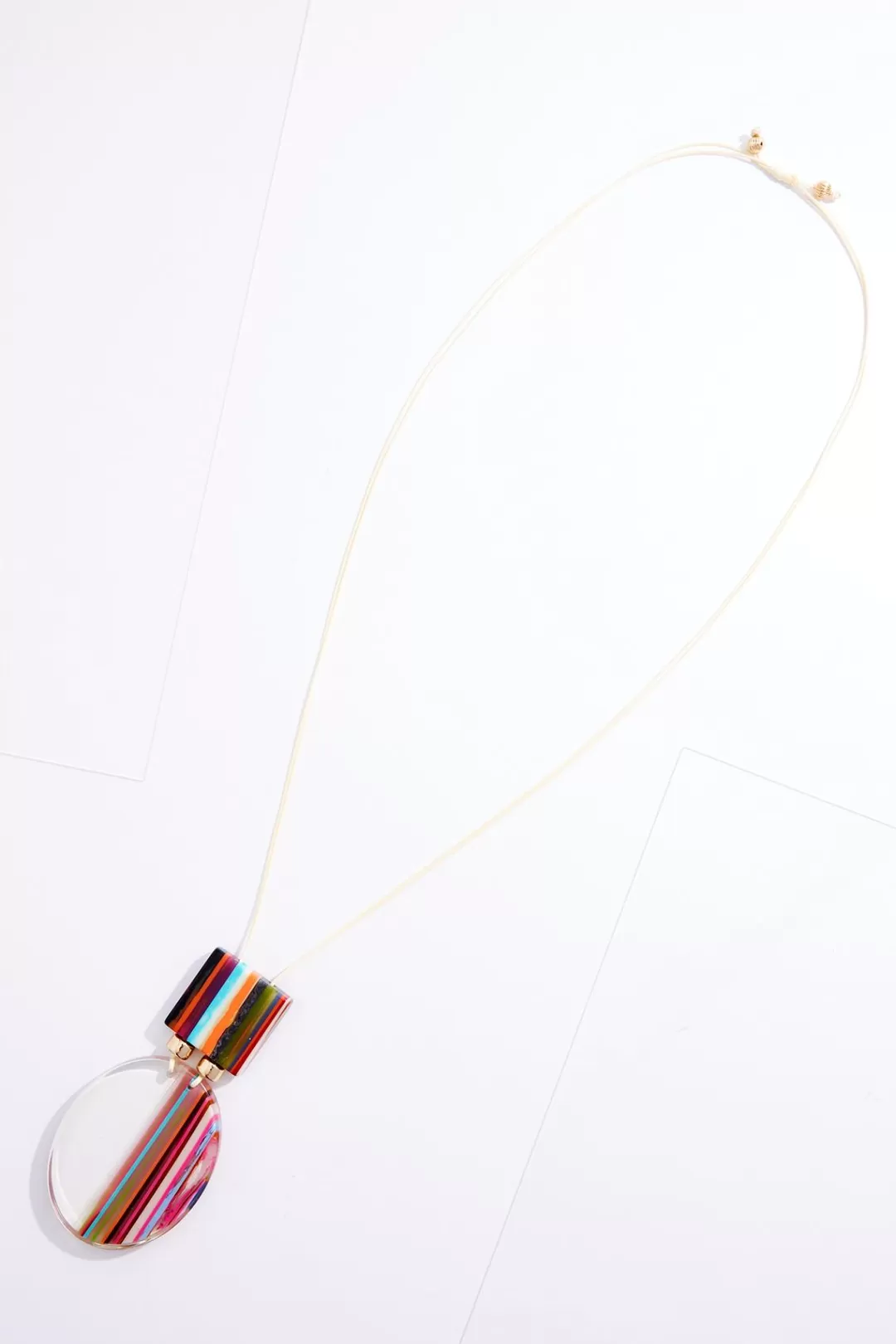 Cato Necklaces | Color Lucite Pull- String Necklace