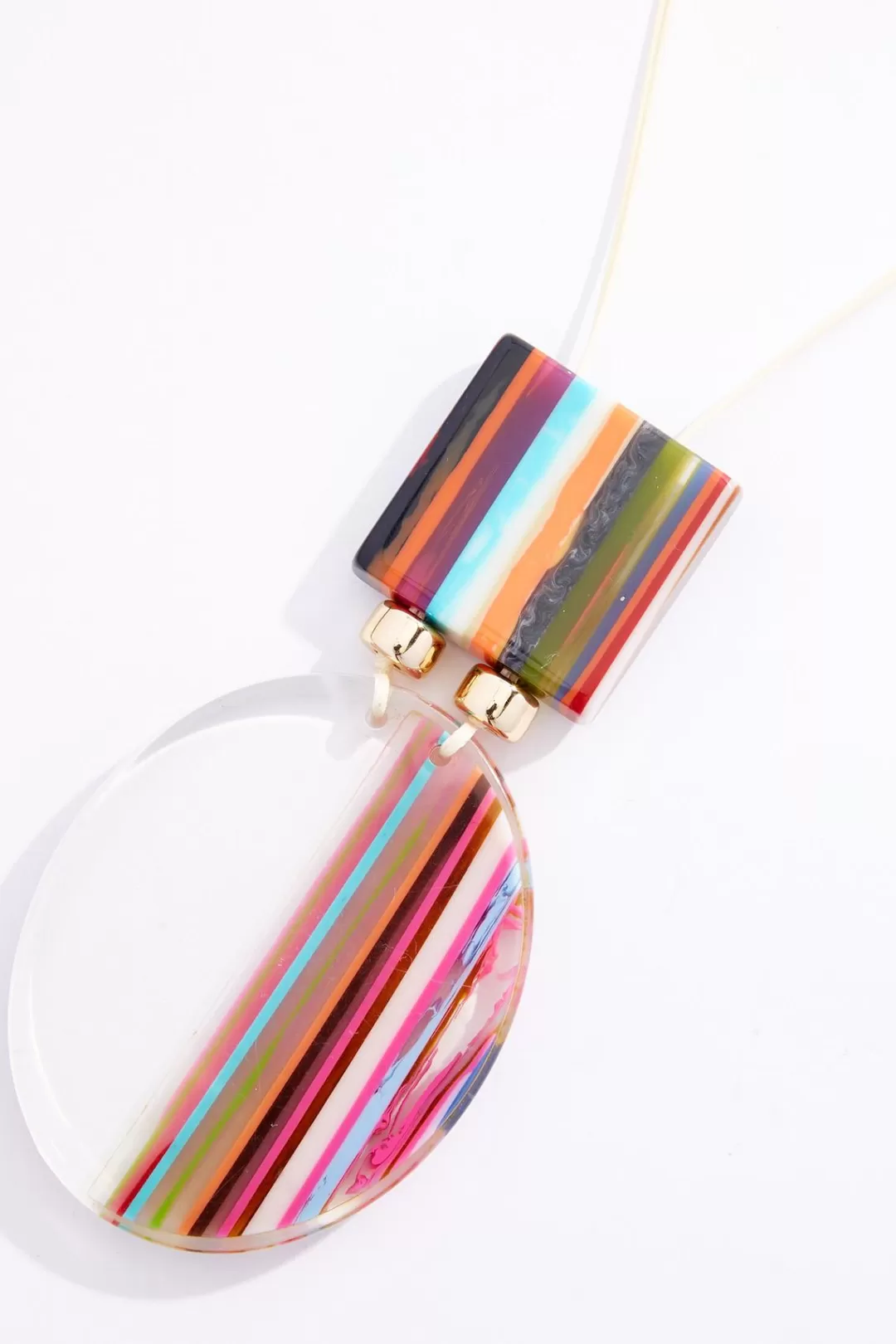 Cato Necklaces | Color Lucite Pull- String Necklace