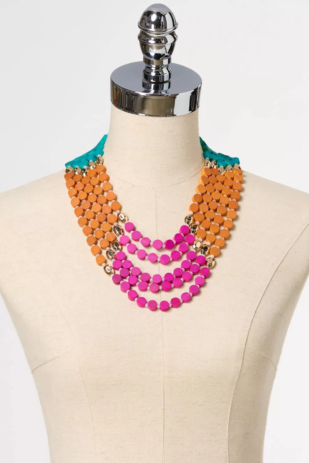 Cato Necklaces | Color Wood Layered Necklace
