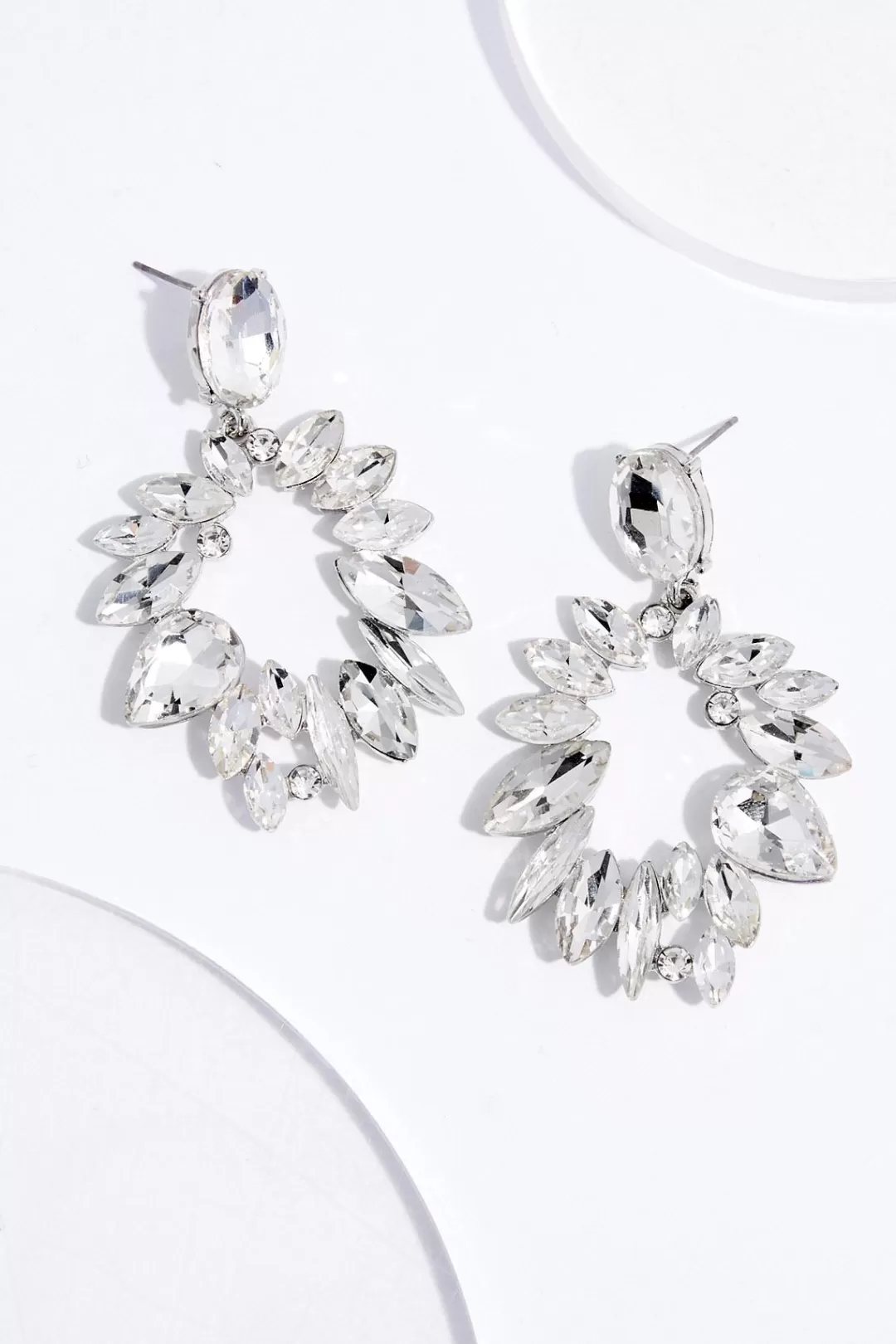 Cato Social Occasion | Earrings | Rhinestone Faceted Statement Earrings