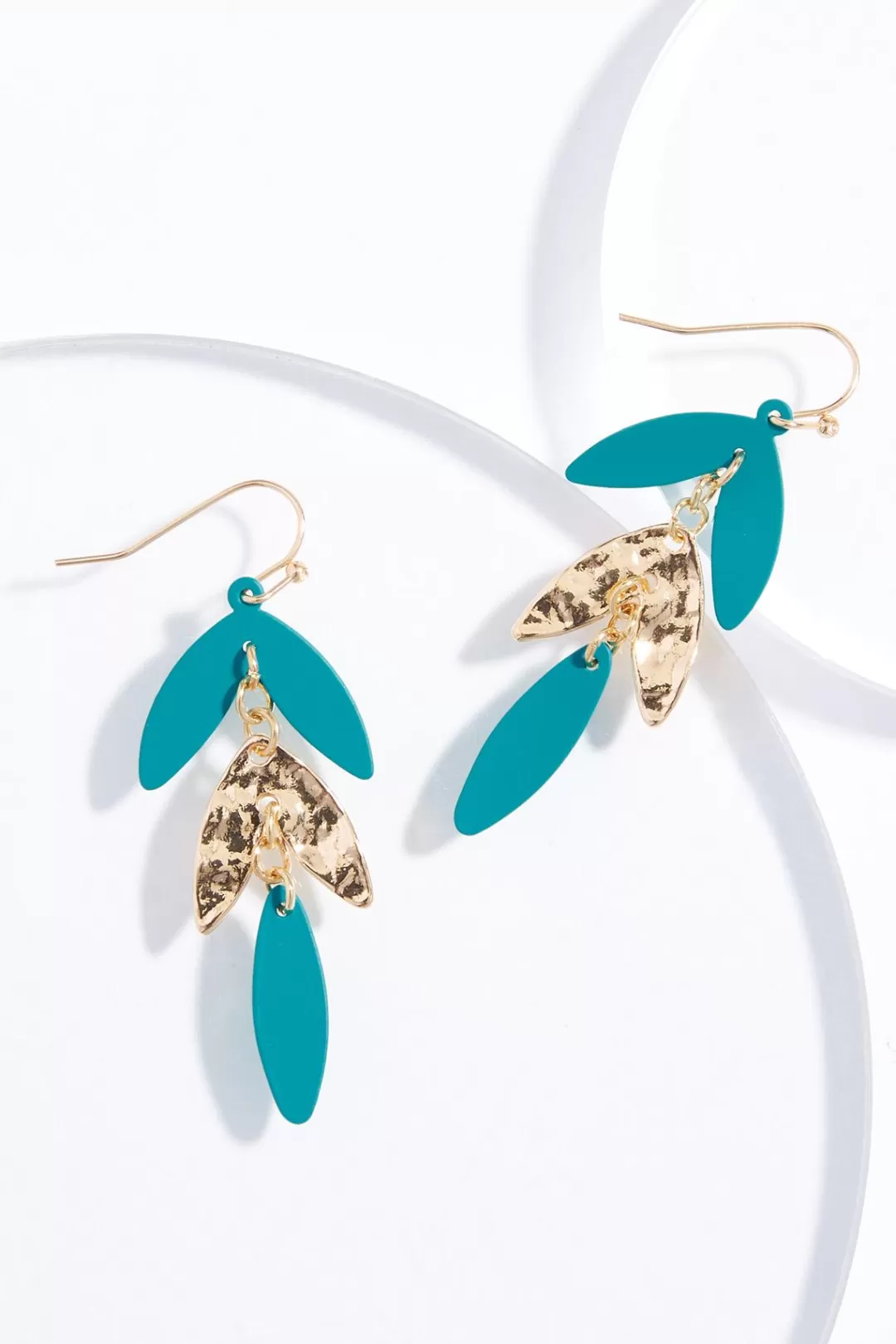 Cato Earrings | Shaky Color Leaf Gold Earrings